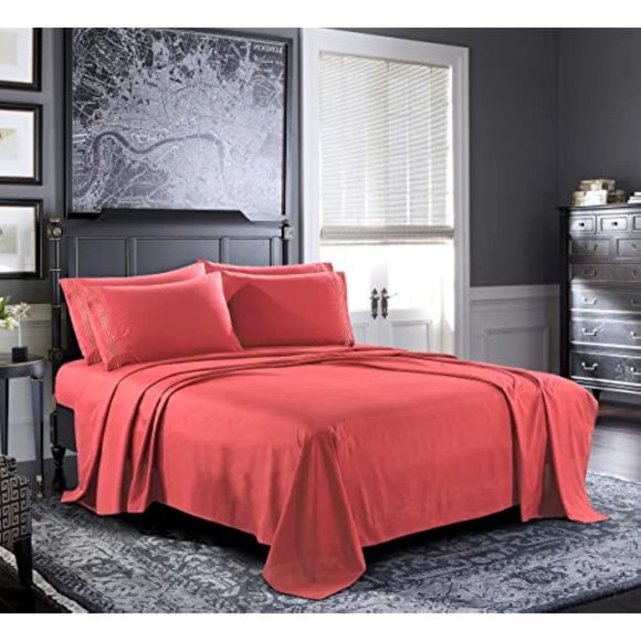 6 Piece Bed Sheets - Cal King, King, Queen , Full  Sheet Set [6-Piece,] - Hotel - Picture 9 of 12